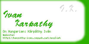 ivan karpathy business card